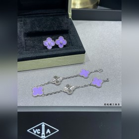 V118 VCA： серьги-кляпс фиолетовым агат