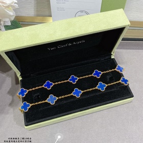 [V-Gold Blue Chalcedony] Браслет VCA 