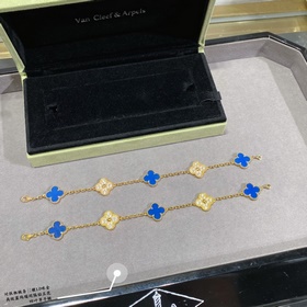 [V-Gold Blue Chalcedony] Браслет из V