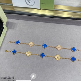 [V-Gold Blue Chalcedony] Браслет из V