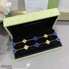 [V-Gold Blue Chalcedony] Браслет из V
