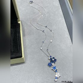 Ожерелье VCA синими бриллиантами виде 