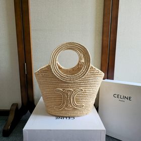 Серия плетеных сумок CELINE из рафии.
