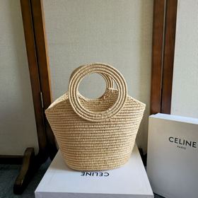 Серия плетеных сумок CELINE из рафии.