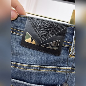 Мужские джинсы FENDI из ткани «Таннин»
