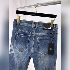 Мужские джинсы FENDI из ткани «Таннин»