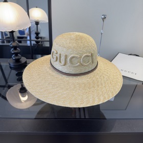 Официальная соломенная шляпа Gucci, из