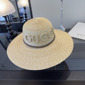 Официальная соломенная шляпа Gucci, из