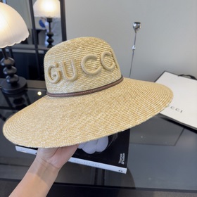 Официальная соломенная шляпа Gucci, из