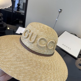 Официальная соломенная шляпа Gucci, из