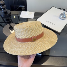 Официальная соломенная шляпа Gucci, из