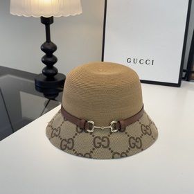 Новая соломенная шляпа-борето от Gucci