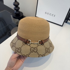 Новая соломенная шляпа-борето от Gucci