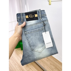 Мужские джинсы GUCCI из ткани «Таннин»