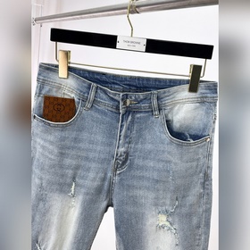 Мужские джинсы GUCCI из ткани «Таннин»