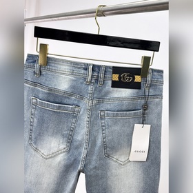 Мужские джинсы GUCCI из ткани «Таннин»