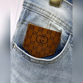 Мужские джинсы GUCCI из ткани «Таннин»