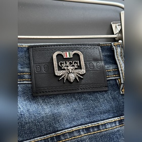 Мужские джинсы GUCCI из ткани «Таннин»