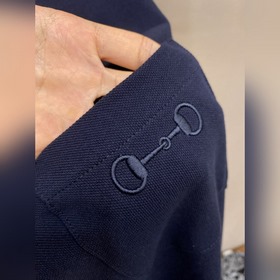 Gucci, хлопковая поло-рубашка с вышивк