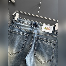 Мужские джинсы Hermès из ткани «Таннин
