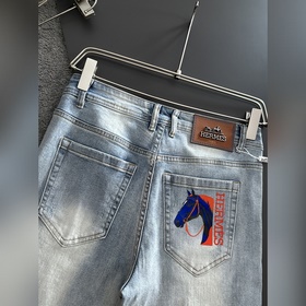 Мужские джинсы Hermès из ткани «Таннин
