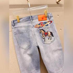 Мужские джинсы Hermès из ткани «Таннин