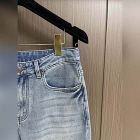 Джинсы бренда Hermes с логотипом, прош