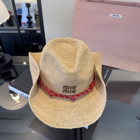 Оригинальная соломенная шляпа Miu из с