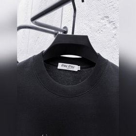 Футболка Miumiu26ss с логотипом, нанес