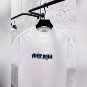 Футболка Miumiu26ss с логотипом, нанес