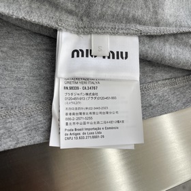 -MiuMiu： футболка с короткими рукавами