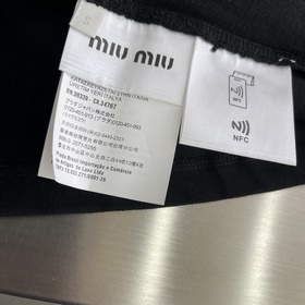 -MiuMiu Короткорукавная блузка с аппл