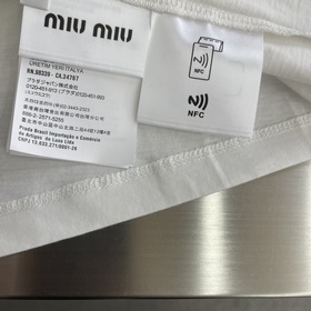 -MiuMiu Короткорукавная блузка с аппл