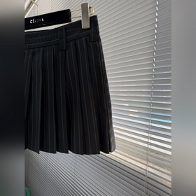 -MiuMiu Короткая юбка в полоску с нак