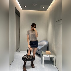 Короткорукавная блузка MiuMiu, изготов