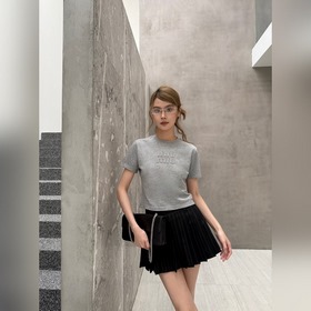Короткорукавная блузка MiuMiu, изготов