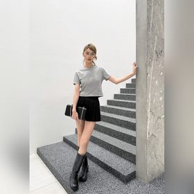 Короткорукавная блузка MiuMiu, изготов