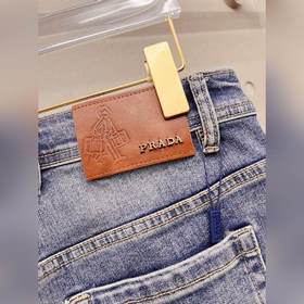 Мужские джинсы PRADA из ткани «Таннин»