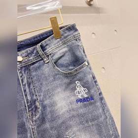 Мужские джинсы PRADA из ткани «Таннин»