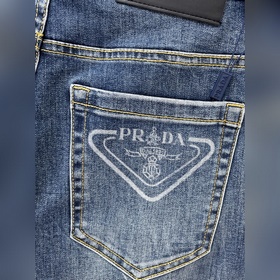 Мужские джинсы PRADA из ткани «Таннин»