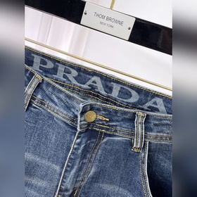 Мужские джинсы PRADA из ткани «Таннин»