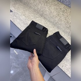 Двухцветные джинсы Prada черно-синего