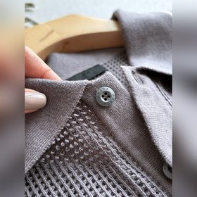 Поло Prada из сетчатого трикотажа, кол