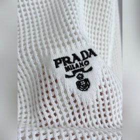 Поло Prada из сетчатого трикотажа, кол
