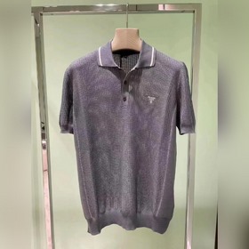 Поло Prada из сетчатого трикотажа, кол