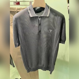 Поло Prada из сетчатого трикотажа, кол