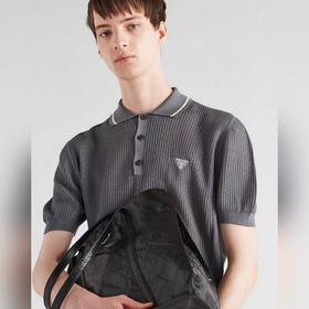 Поло Prada из сетчатого трикотажа, кол