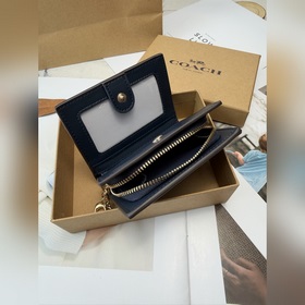 Синий кошелек Coach с принтом виде виш
