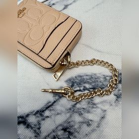 Кошелек Coach хаки с металлической цеп