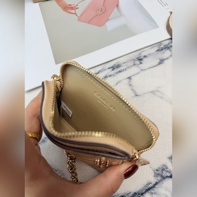 Кошелек Coach хаки с металлической цеп